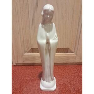 Vintage Homco Madonna Virgin Mary Female Porcelain Figurine Religious 9.5"